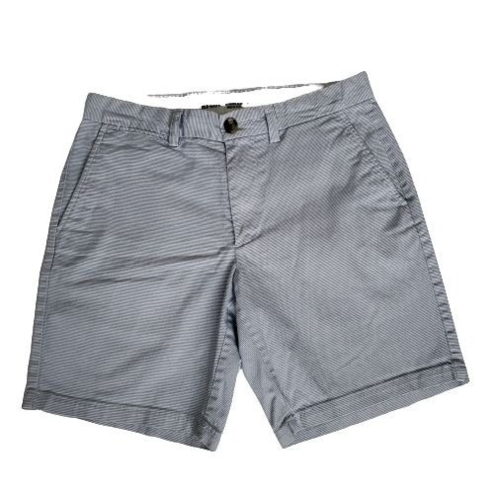 Old Navy Men's Ultimate Slim Micro-Stripe Chino Shorts Mini Blue Striped Size 30 - Picture 3 of 12